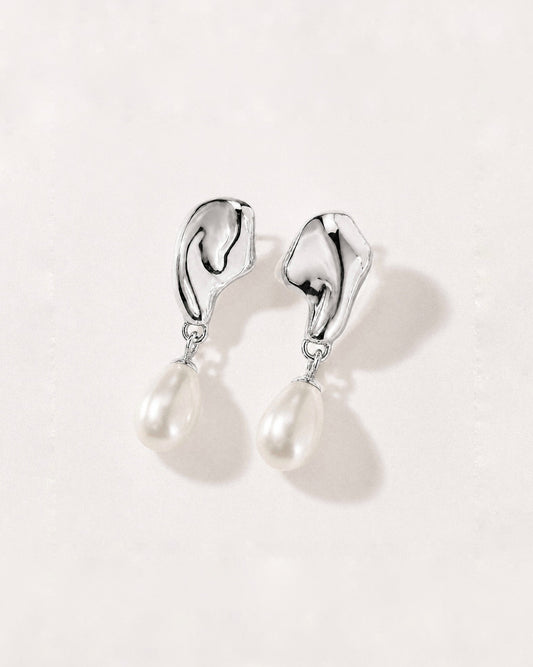 Сережки-підвіски DEW Sculptural Pearl