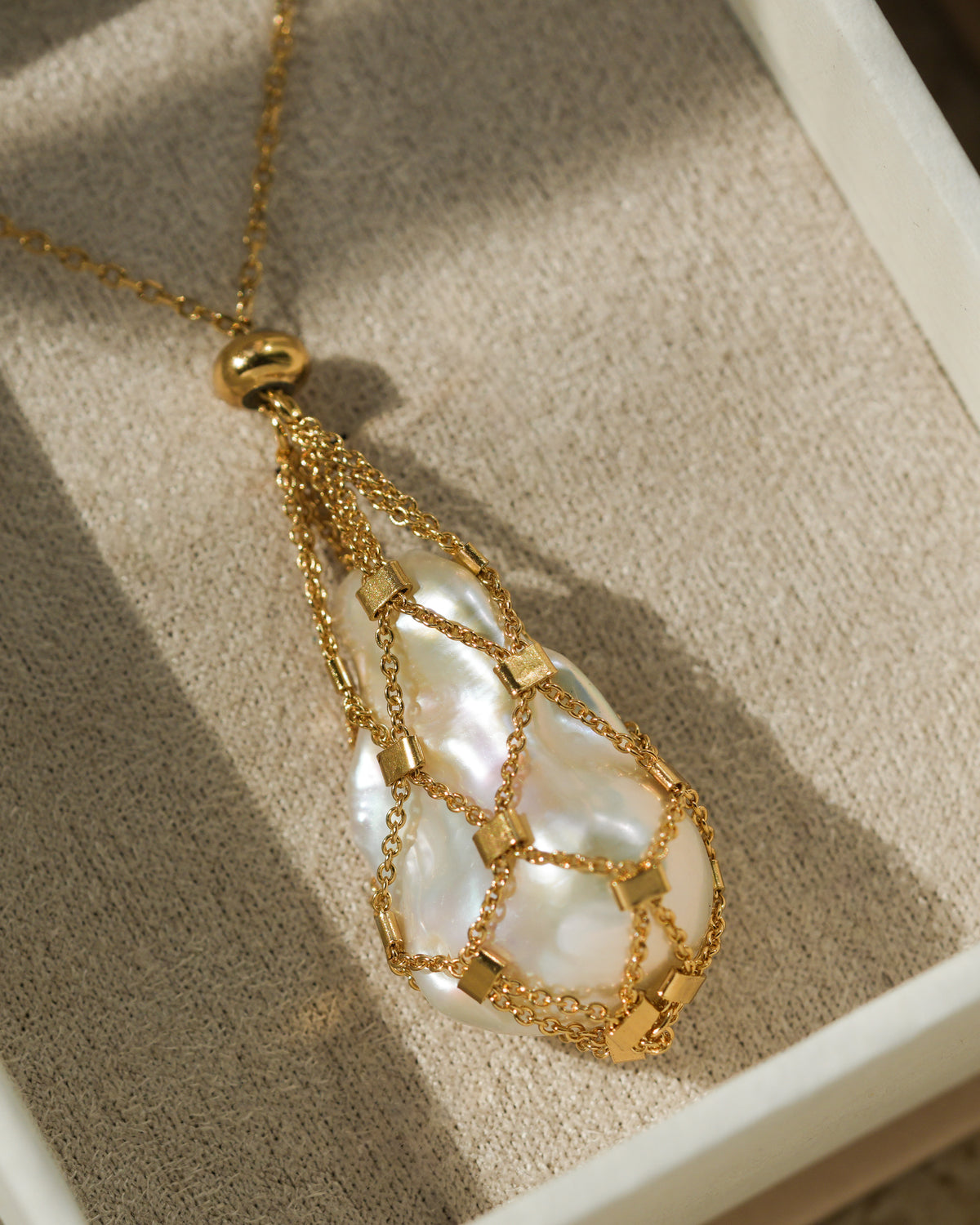 Sterling Silver Pearl Pendant — Hidden Pearl