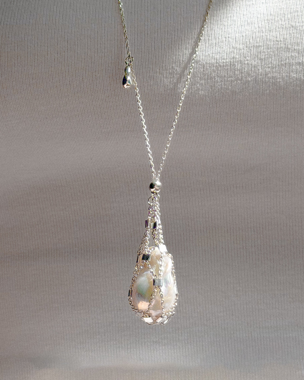 Sterling Silver Pearl Pendant — Hidden Pearl