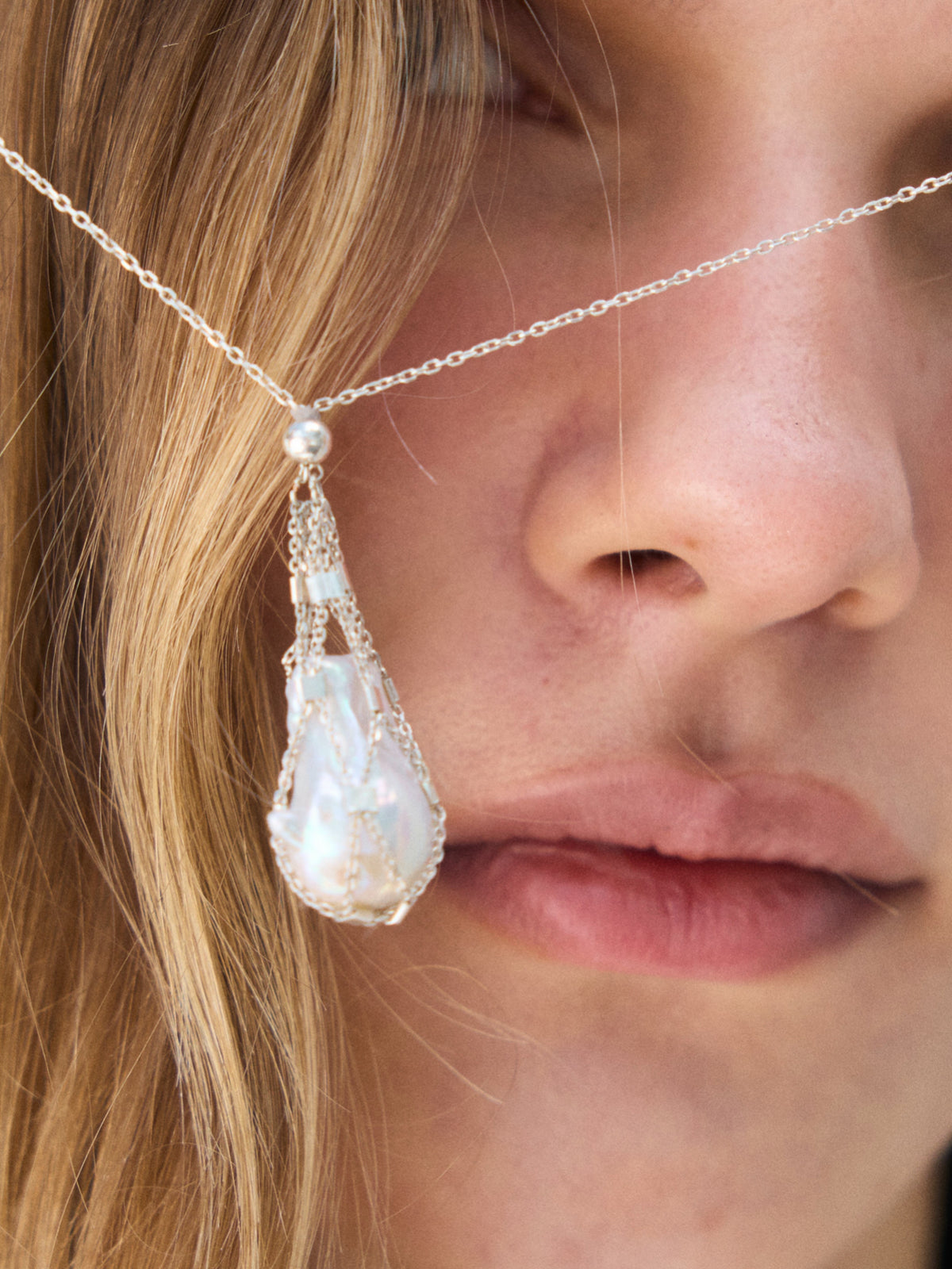Sterling Silver Pearl Pendant — Hidden Pearl