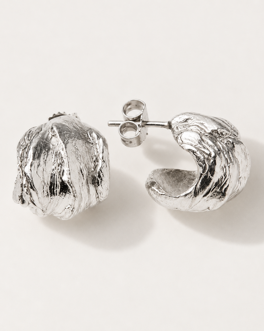 Сережки Fluid Oyster зі срібла 925