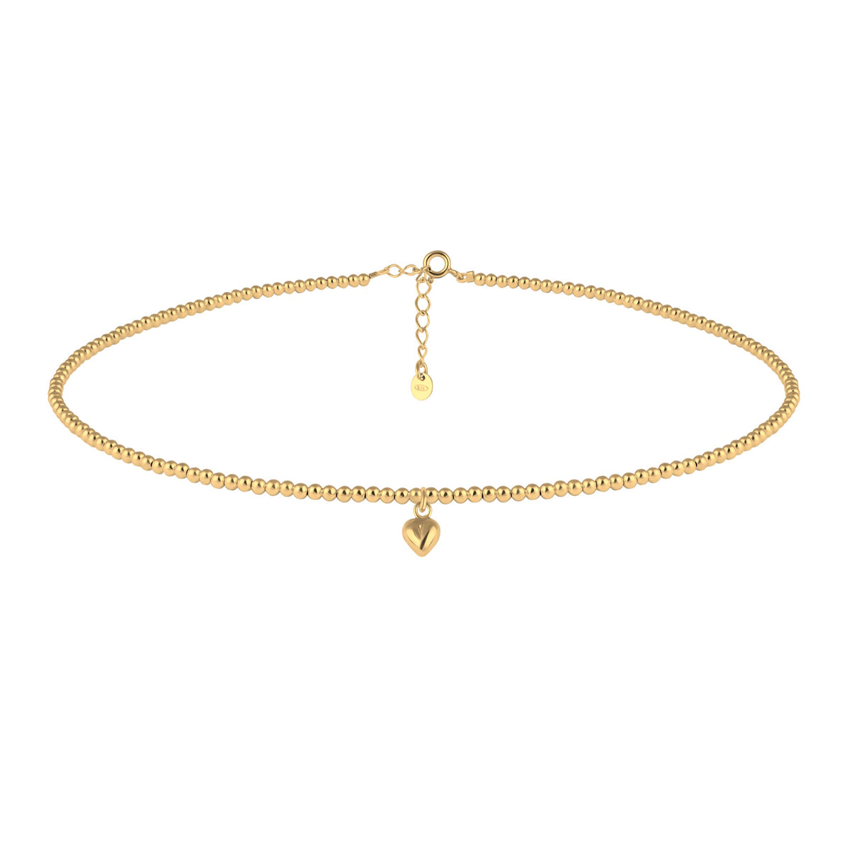 AIRY heart choker with 24K gold-plated finish