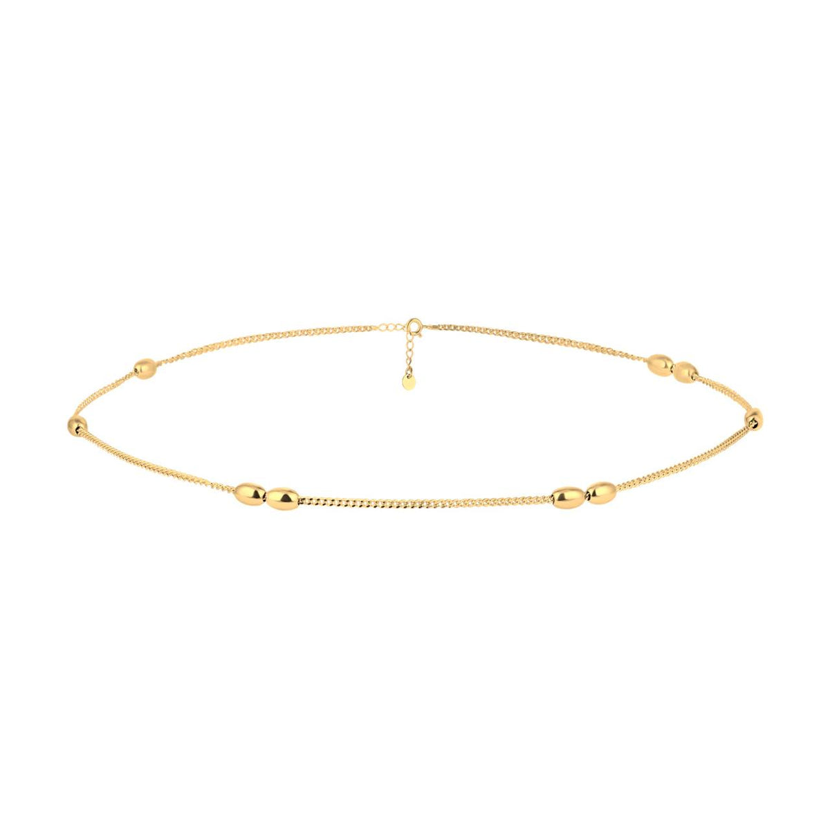 Olive choker in 24K gold-plated sterling silver