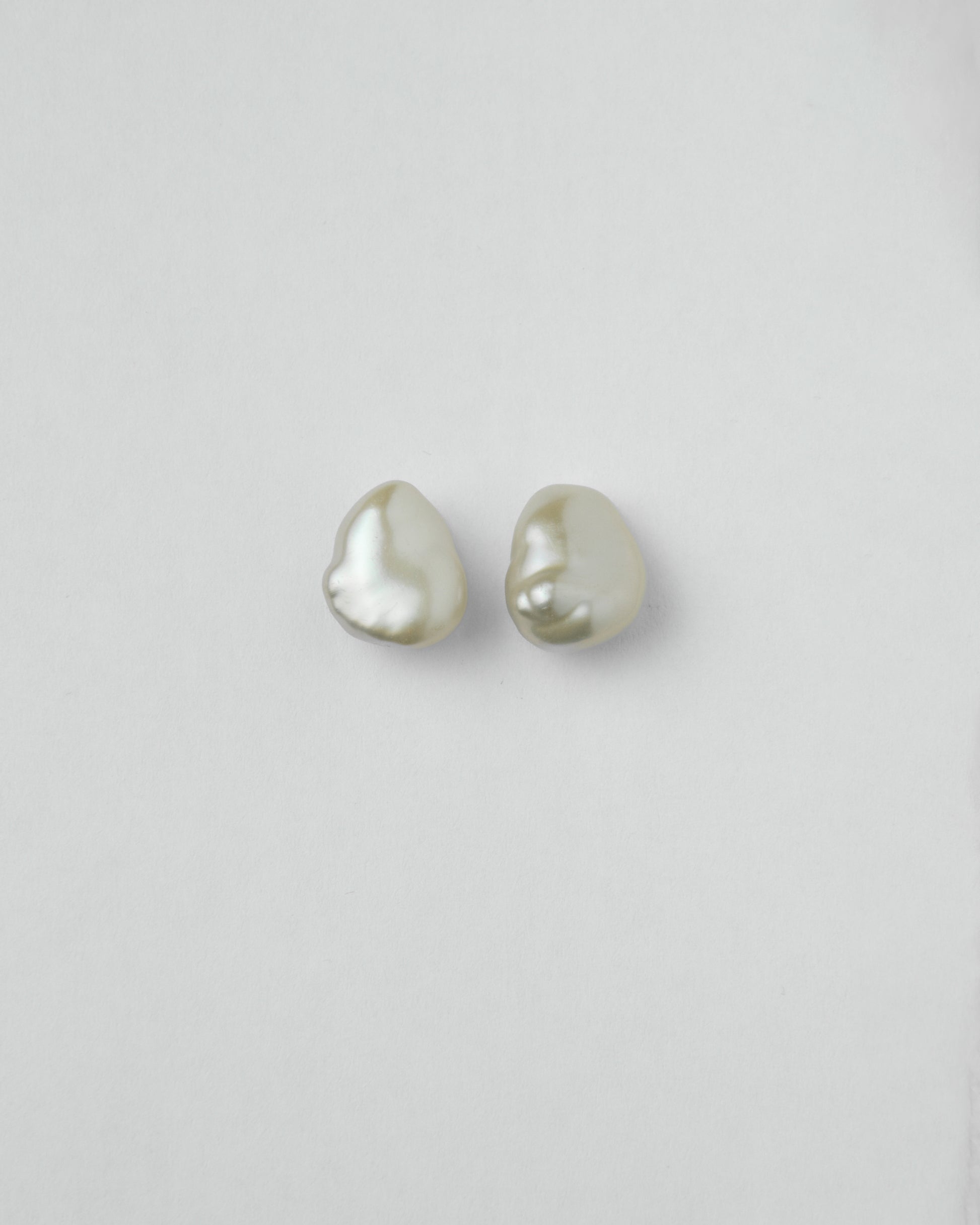 baroque pearl stud earrings natural freshwater pearls close up