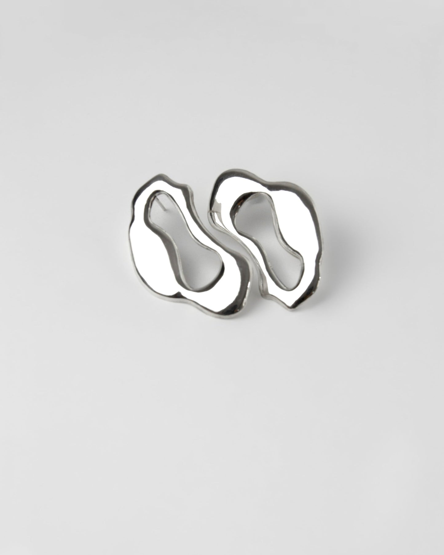bold minimalist earrings sterling silver sculptural form