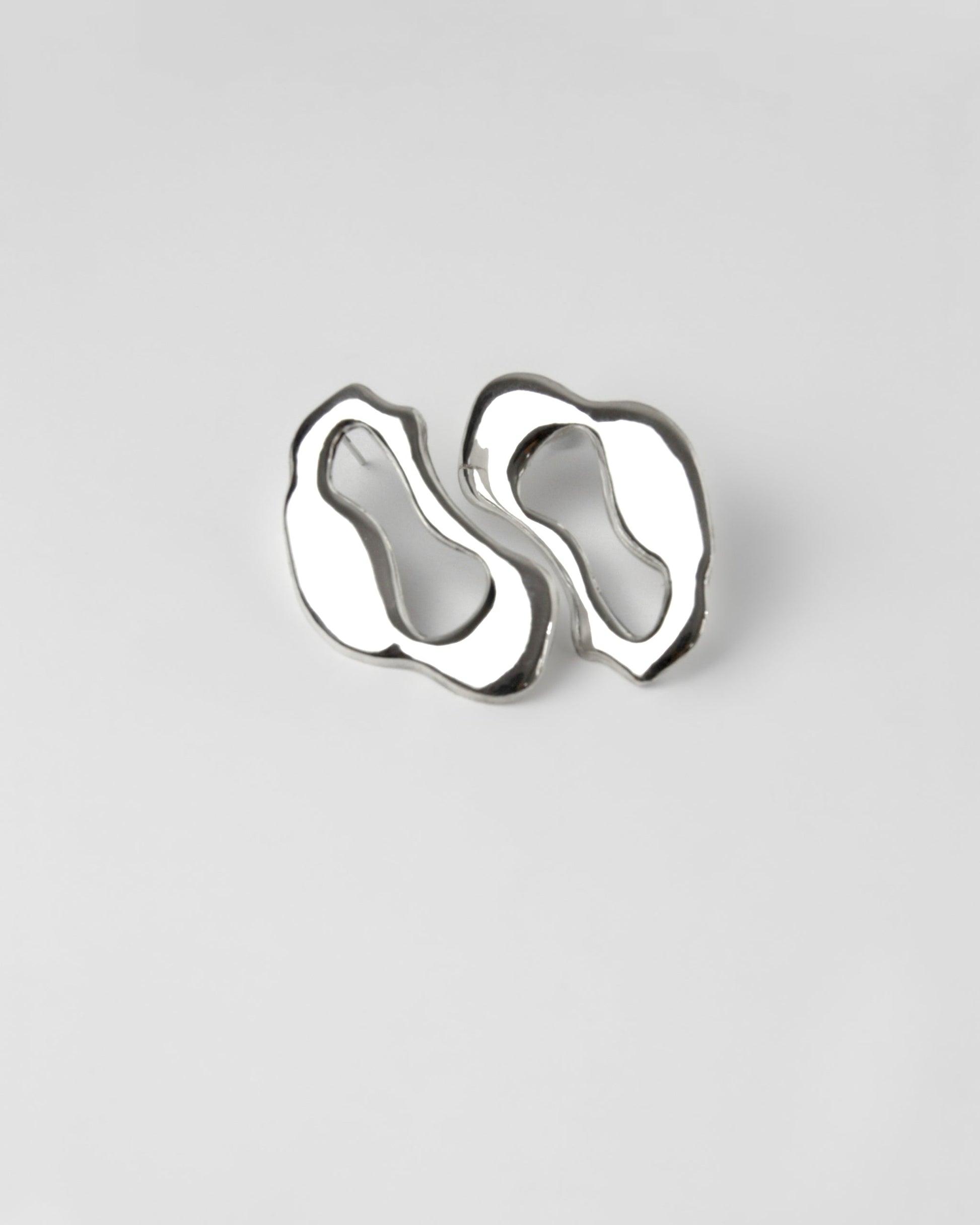 bold minimalist earrings sterling silver sculptural form